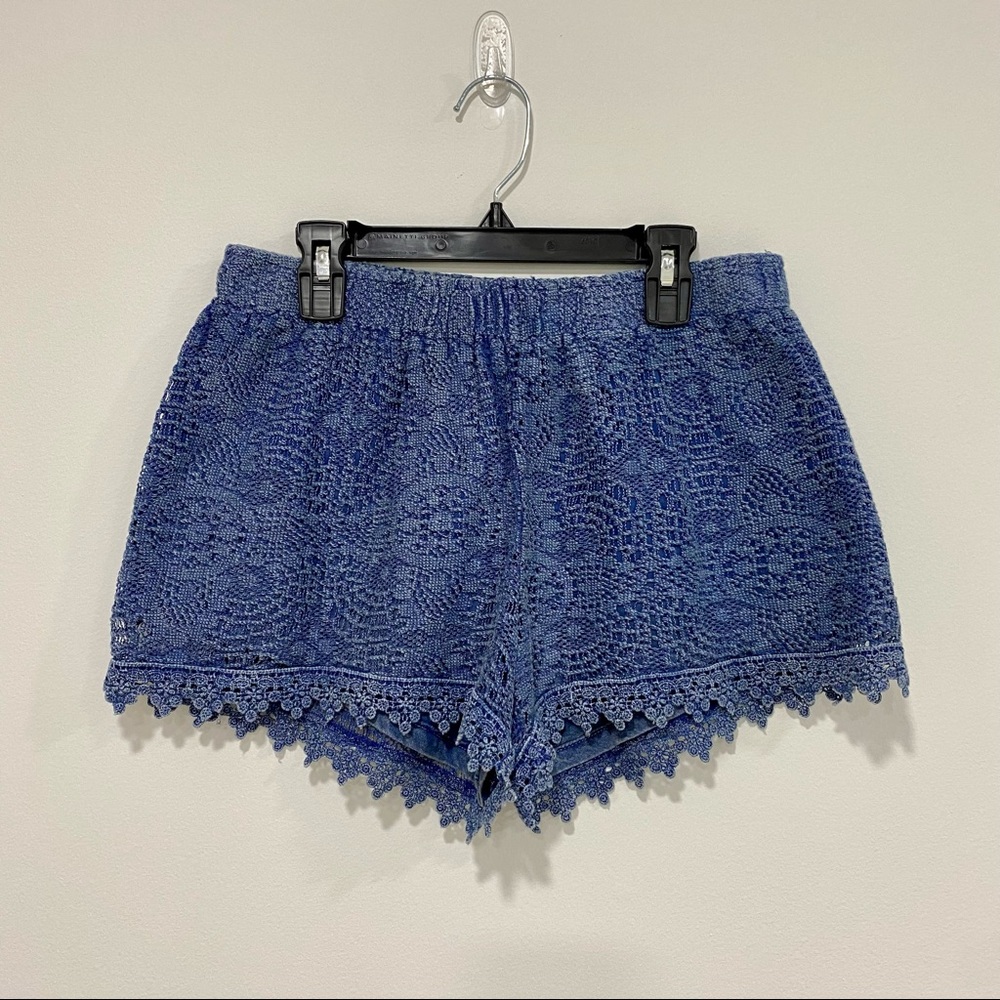 Indigo Rein Denim Lace Shorts
